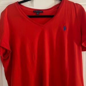 Ladies vneck polo t shirt